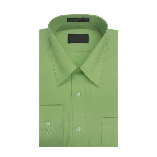 mens solid green dress shirt Hfyihgf Men's Muscle Fit Dress Shirts Wrinkle-Free Solid Long Sleeve Formal Shirt Business Casual Button Down Shirt(Army Green,XL), Multicolor